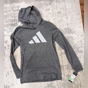adidas Gray Hoodie with White Logo